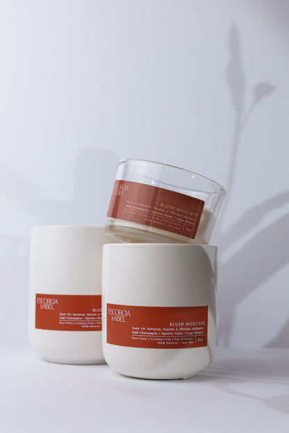 Vela de soja romántica Blush Moscato