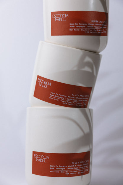Vela de soja romántica Blush Moscato